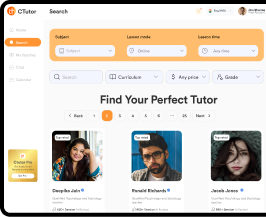 Advanced tutor search by subject, grade and location