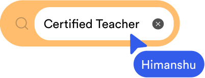Tutor search bar filtered by “Certified Teacher”