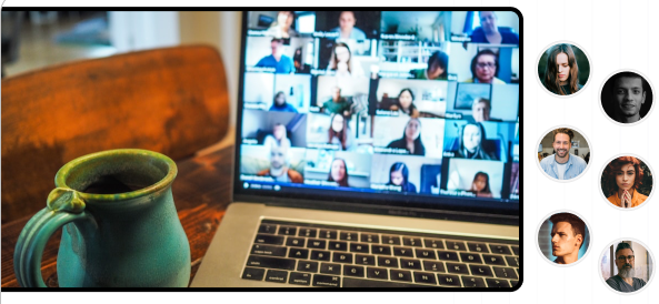 A tutor’s white-labeled online class with student profile photos